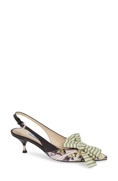 prada bow slingback pump