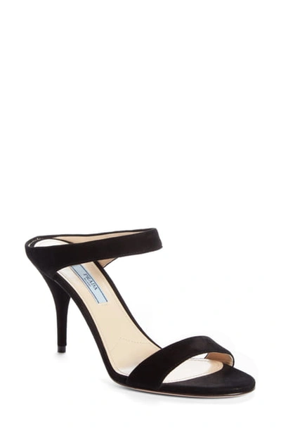 Shop Prada Double Band Sandal In Black