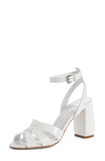 Shop Prada Ankle Strap Sandal In White