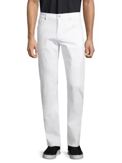 Shop 7 For All Mankind Men's Slim Straight-leg Jeans In White
