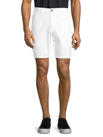 Shop John Varvatos Classic Cotton Shorts In White