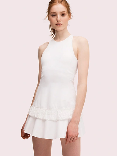 Shop Kate Spade Textured Lace Tennis Dress In Fresh White