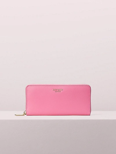 Shop Kate Spade Sylvia Slim Continental Wallet In Hibiscutea