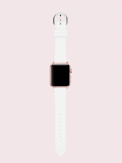 Shop Kate Spade White Scallop Silicone 38/40mm Apple Watch® Strap