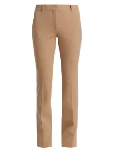 Shop The Row Women's Roosevelt Stretch-wool Pants In Camel