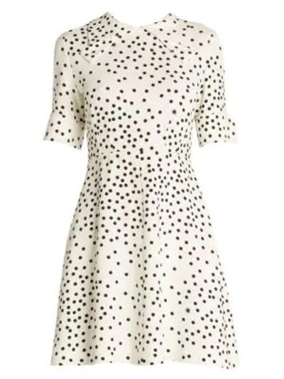 Shop Stella Mccartney Scattered Polka Dots Dress In Natural