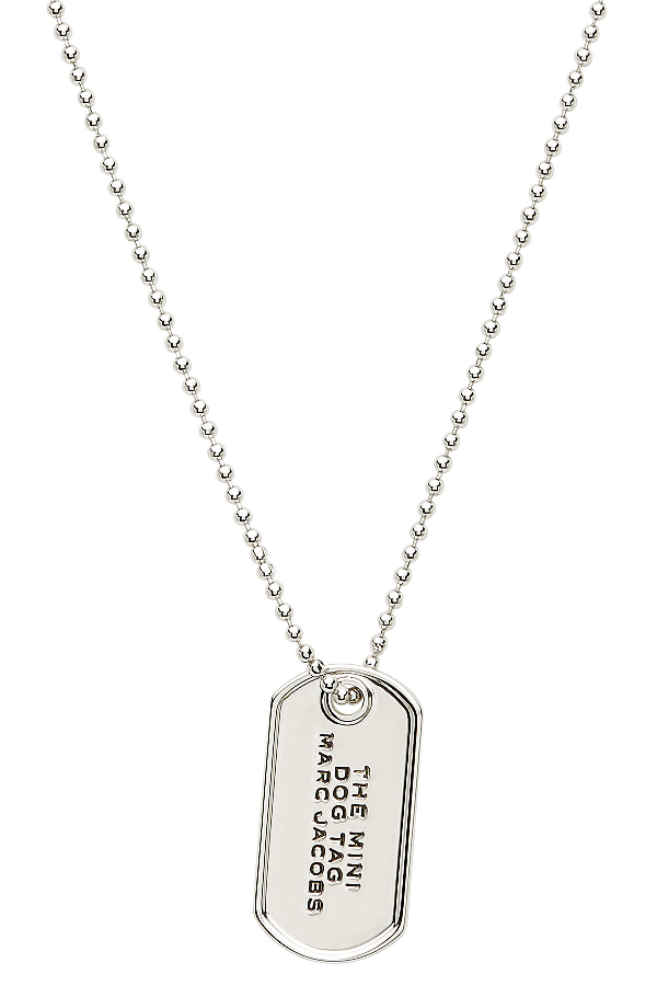 marc jacobs dog tag necklace
