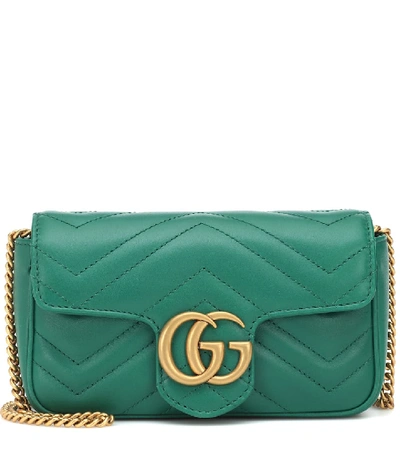 GG Marmont green Super Mini shoulder bag #Sponsored #green