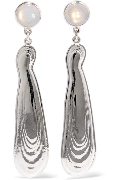 Shop Leigh Miller + Net Sustain Silver And Glass Earrings