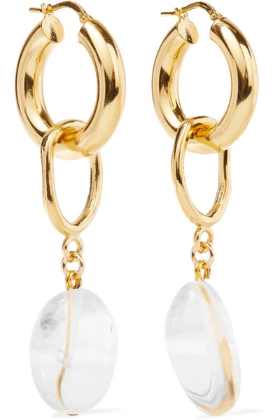 Shop Mounser Found Objects Gold-plated Glass Hoop Earrings