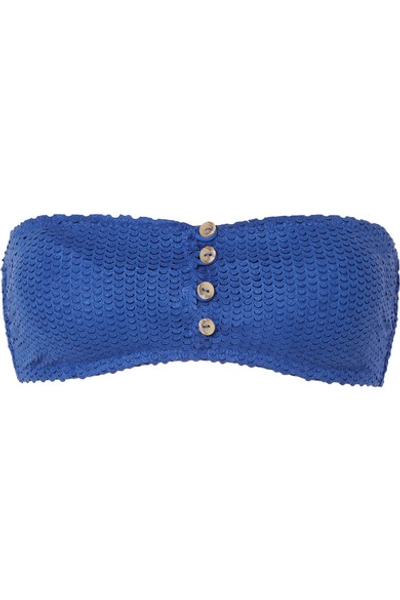 Shop Vix Scales Bandeau Bikini Top In Royal Blue