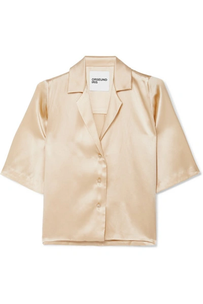 Shop Orseund Iris Le Funk Silk-satin Shirt In Cream