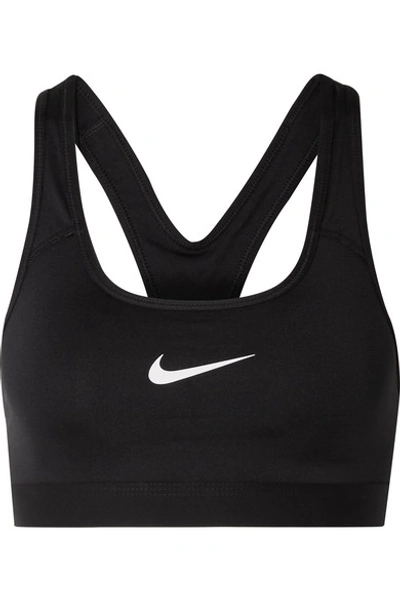 Shop Nike Classic Printed Dri-fit Sports Bra In Black