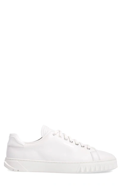 Shop Ferragamo Cube Sneaker In Bianco