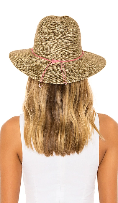 Shop Ale By Alessandra Kenzie Hat In Metallic Gold. In Antique Gold & Pink