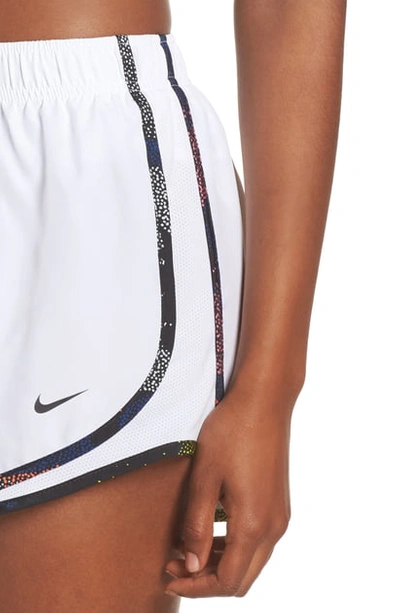 Shop Nike Dry Tempo Running Shorts In White/ Black Prt Bnding
