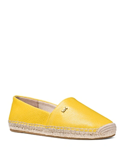 Shop Michael Michael Kors Women's Kendrick Leather Espadrille Flats In Golden Yellow