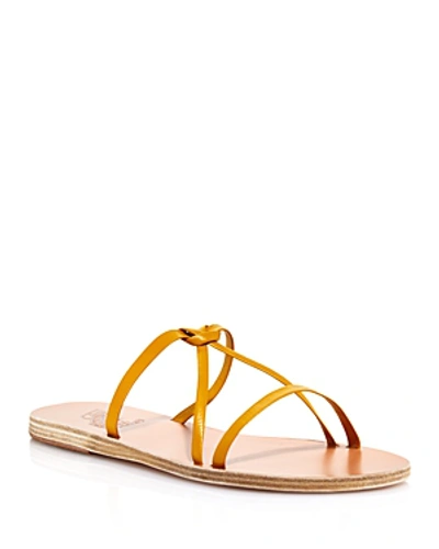 Shop Ancient Greek Sandals Women's Spetses Strappy Sandals In Bright Yellow