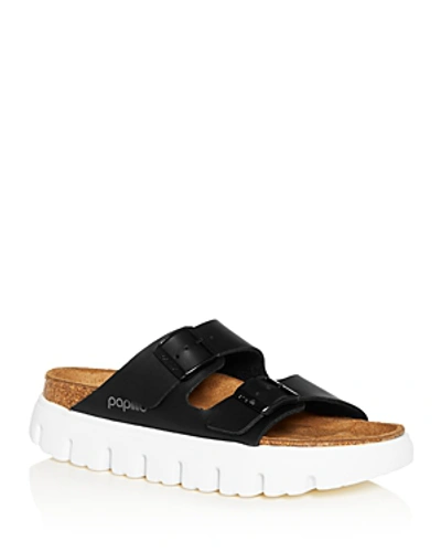 Shop Birkenstock Arizona Chunky Slide Sandals In Black