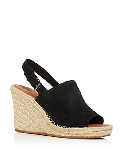 Shop Toms Women's Monica Slingback Espadrille Wedge Sandals In Black