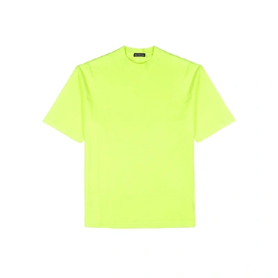 Shop Balenciaga Neon Yellow Cotton T-shirt