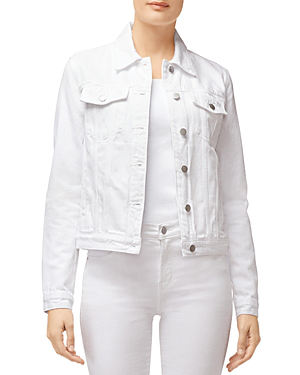J Brand Harlow Shrunken Denim Jacket In White | ModeSens