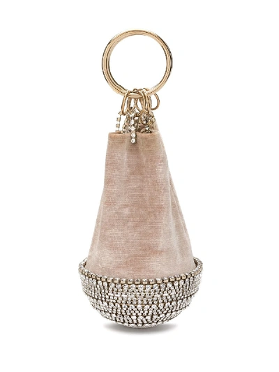 Shop Rosantica Crystal Embellished Bucket Bag - Metallic