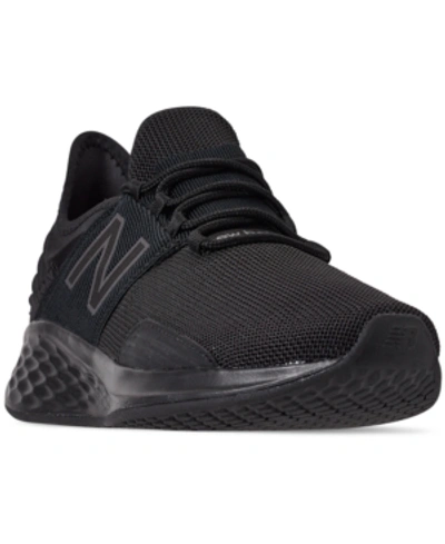 Shop New Balance Men's Fresh Foam Roav Running Sneakers From Finish Line In Magnet/black