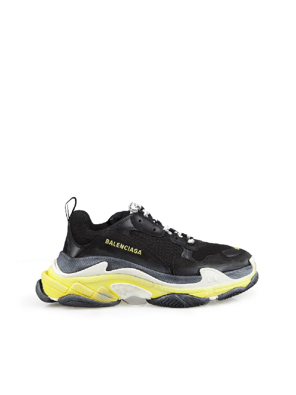 balenciaga shoes triple s yellow