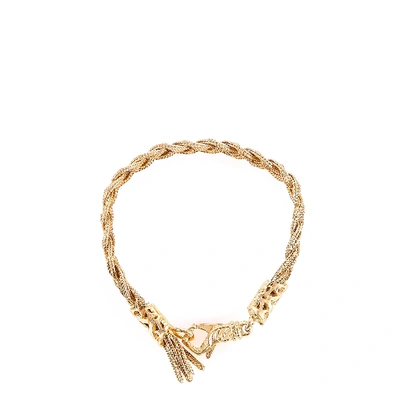 Shop Emanuele Bicocchi Braided Bracelet In Gold