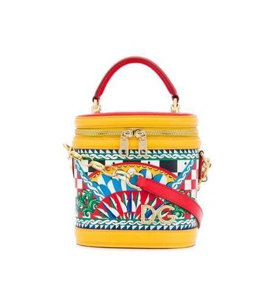Shop Dolce & Gabbana Gabbana Sicilian Carretto Bucket Bag In Multi