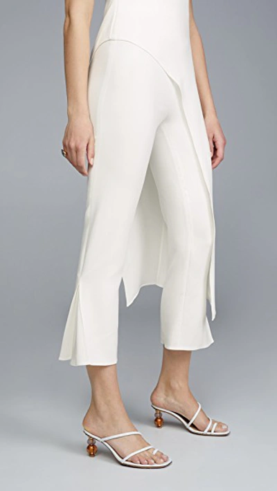 Shop Cushnie High Waisted Cropped Fitted Pants In White