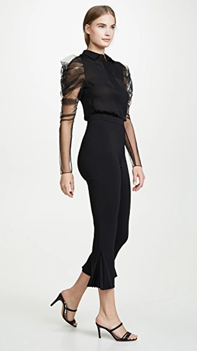 Shop Cushnie High Waisted Cropped Fitted Pants In Black