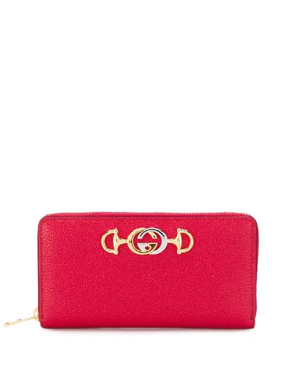 Shop Gucci Logo Wallet - Red