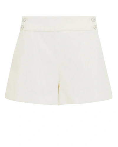 Shop Veronica Beard Kimm Tailored Shorts In Ivory