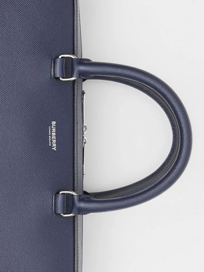 Shop Burberry Grainy Leather Briefcase In Regency Blue