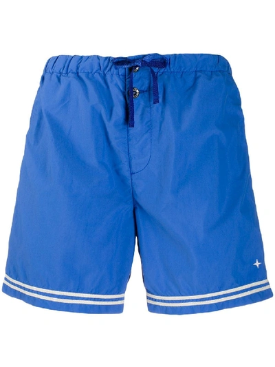 Shop Stone Island Marina Swim Shorts - Blue