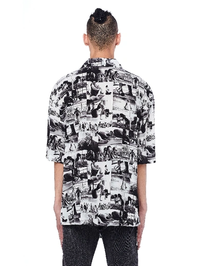 Shop Balenciaga Black Printed Shirt