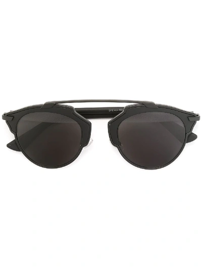 Shop Dior ' So Real' Sunglasses In Black