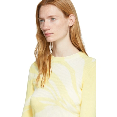 Shop Proenza Schouler Yellow Tie-dye Knit Sweater In 10639 Paley