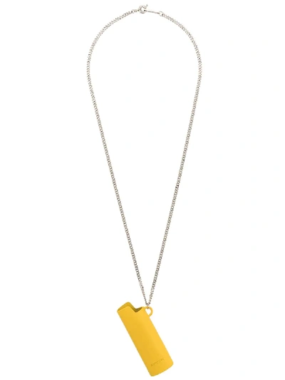 Shop Ambush Halskette Mit Feuerzeughülle - Gelb In Yellow