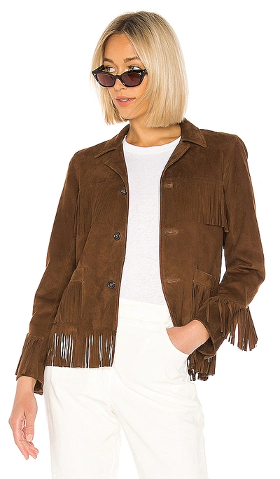 Shop Nili Lotan Frida Jacket In Dark Cognac