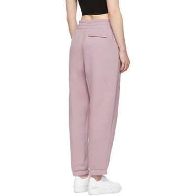 Shop Alexander Wang T Alexanderwang.t Pink Wash And Go Dense Logo Lounge Pants In 515 Dusk