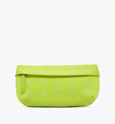 Shop Mcm Crossbody In Visetos In Yellow | Neon Yellow