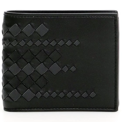 Shop Bottega Veneta Woven Detail Wallet In Black