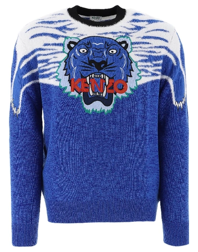 Shop Kenzo Tiger Embroidered Jumper In Multi