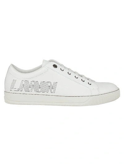 Shop Lanvin Monogram Printed Sneakers In White