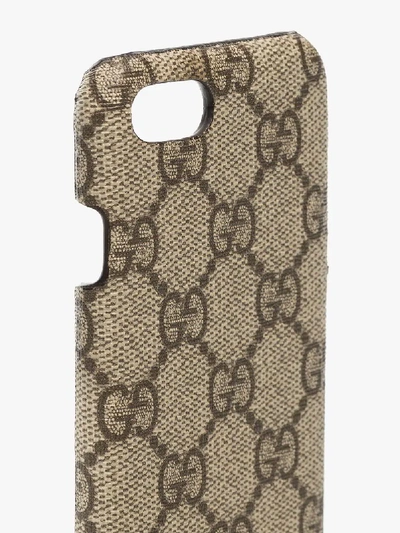 Shop Gucci Ophidia Iphone 8 Case In Brown
