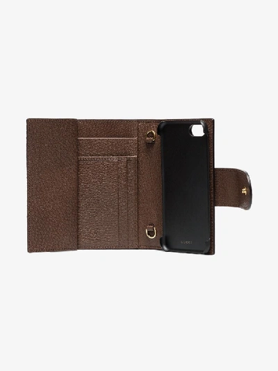 Shop Gucci Brown Ophidia Gg Chain Iphone 7/8 Case