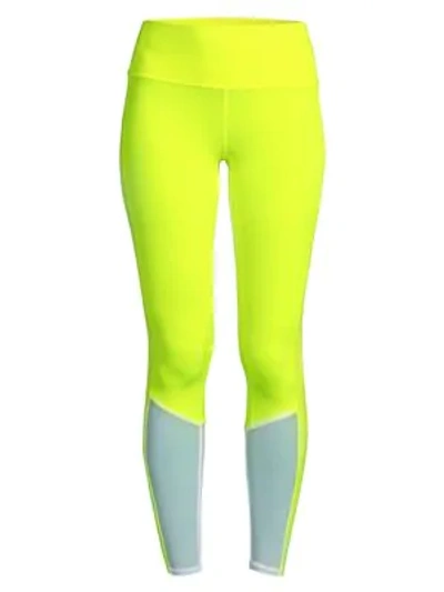 Shop Alo Yoga High-waist Neon Trainer Leggings In Highlighter